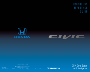 2014 Honda Civic Coupe Technology Reference Guide W Navi
